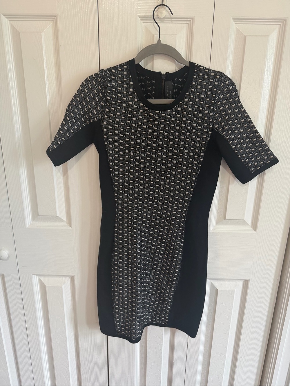 RAG & BONE Ingrid Print Short Sleeve Sweater Dress Size Small - Picture 2 of 5